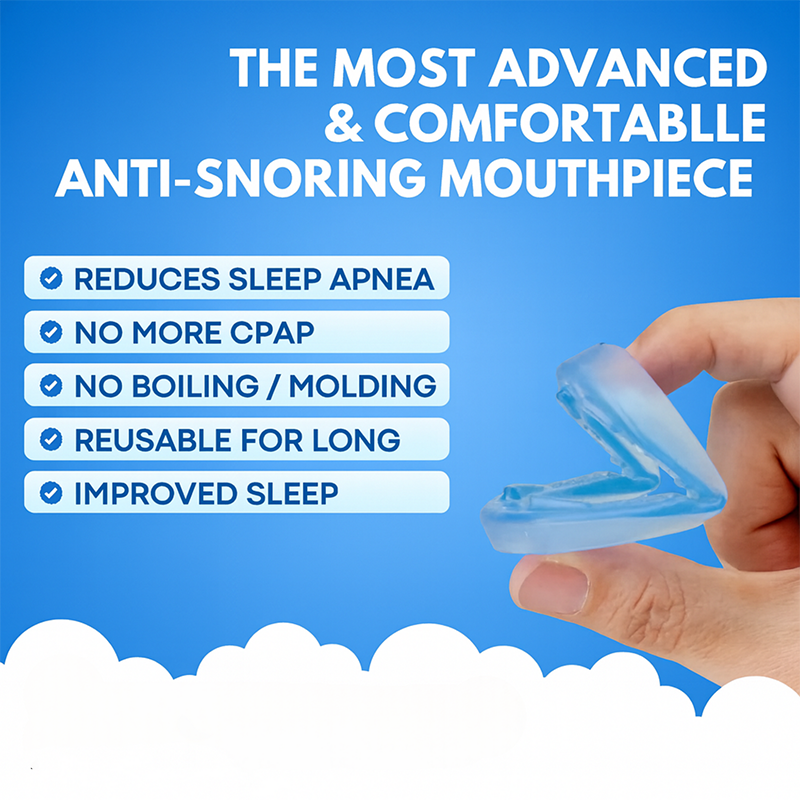 Universal Anti-Snoring Mouthpiece - Adjustable Comfort Fit for Better Sleep 😴