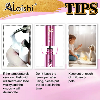 2 in 1 Bond & Seal Eyelash Adhesive, Black/White Waterproof Gentle Lightweight Strong Hold Glue🖤🤍