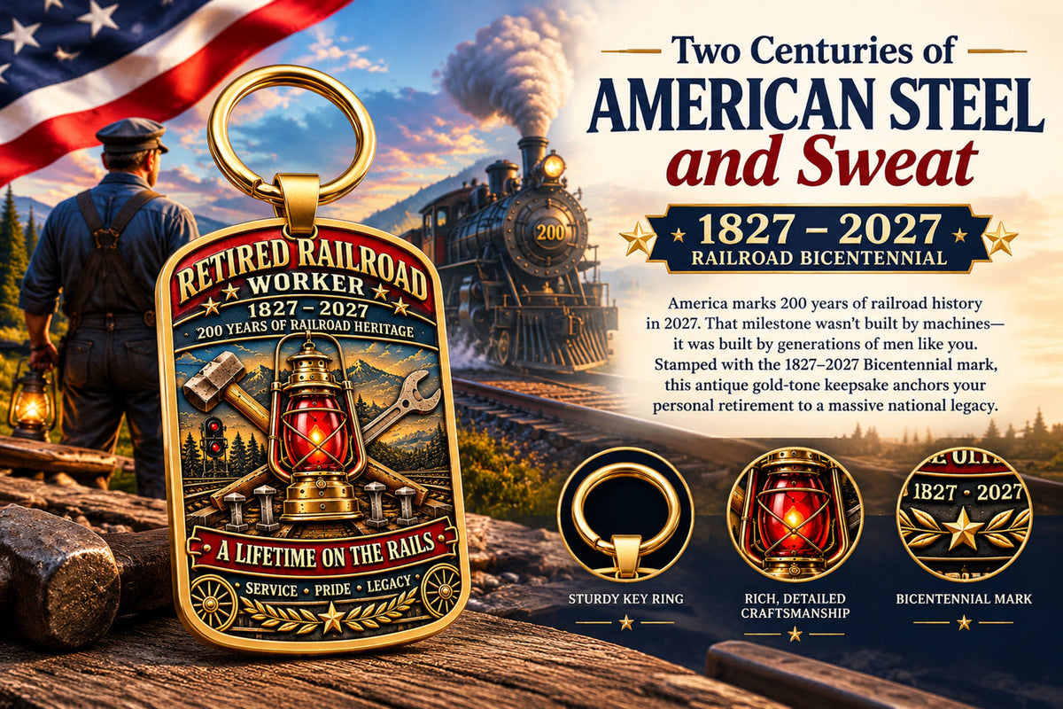 retired railroad worker anniversary commemorative keychain landing 05