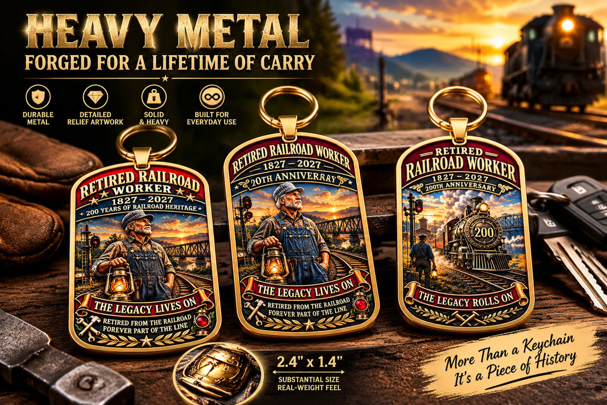 retired railroad worker anniversary commemorative keychain landing 06