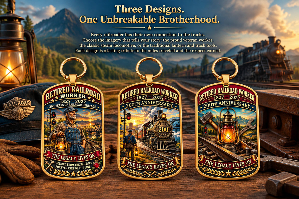 retired railroad worker anniversary commemorative keychain landing 07