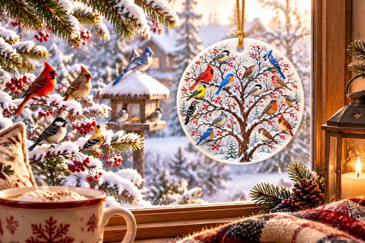 limited time 50 off winter birds ceramic christmas ornament landing 04