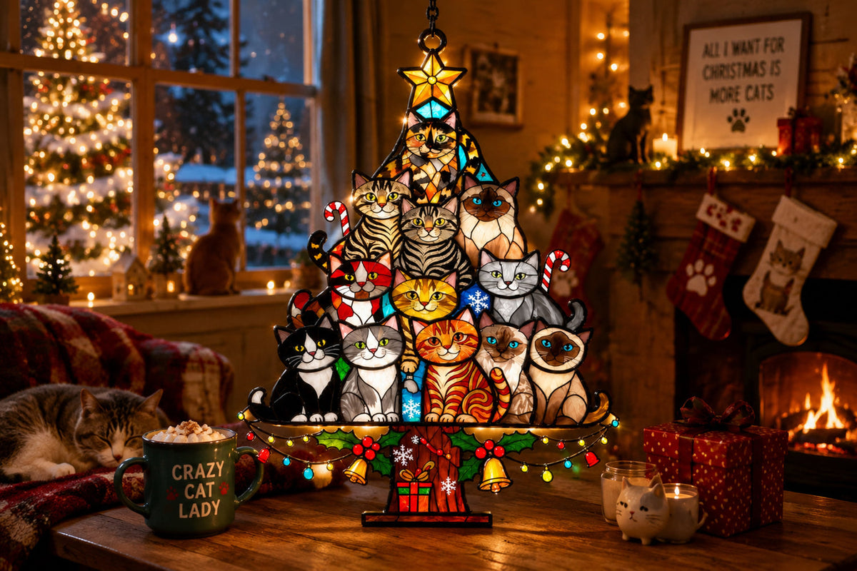 cat christmas tree suncatcher a purr fect gift for cat lovers landing 04