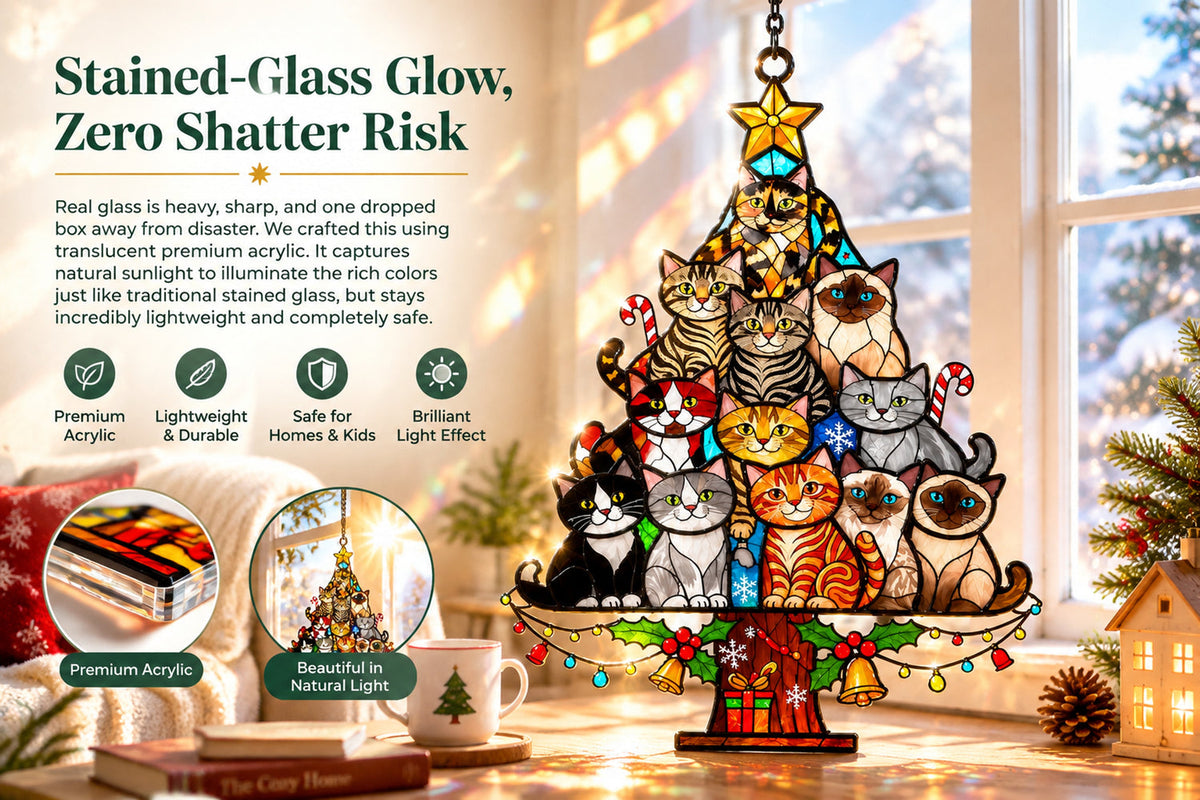 cat christmas tree suncatcher a purr fect gift for cat lovers landing 07