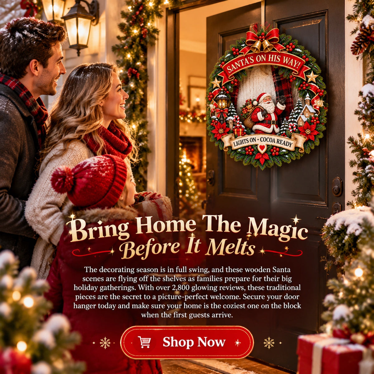 santa christmas wooden door hanger landing 09