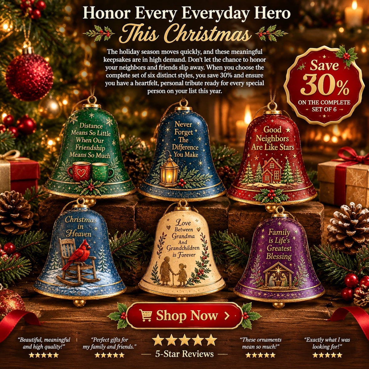 sentimental christmas bell ornament landing 09