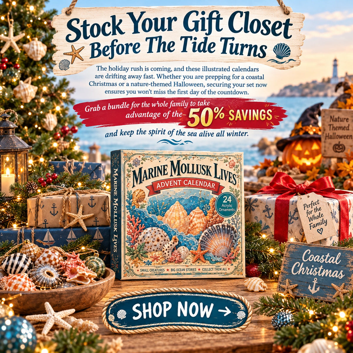 marine mollusk lives advent calendar 2026 landing 09