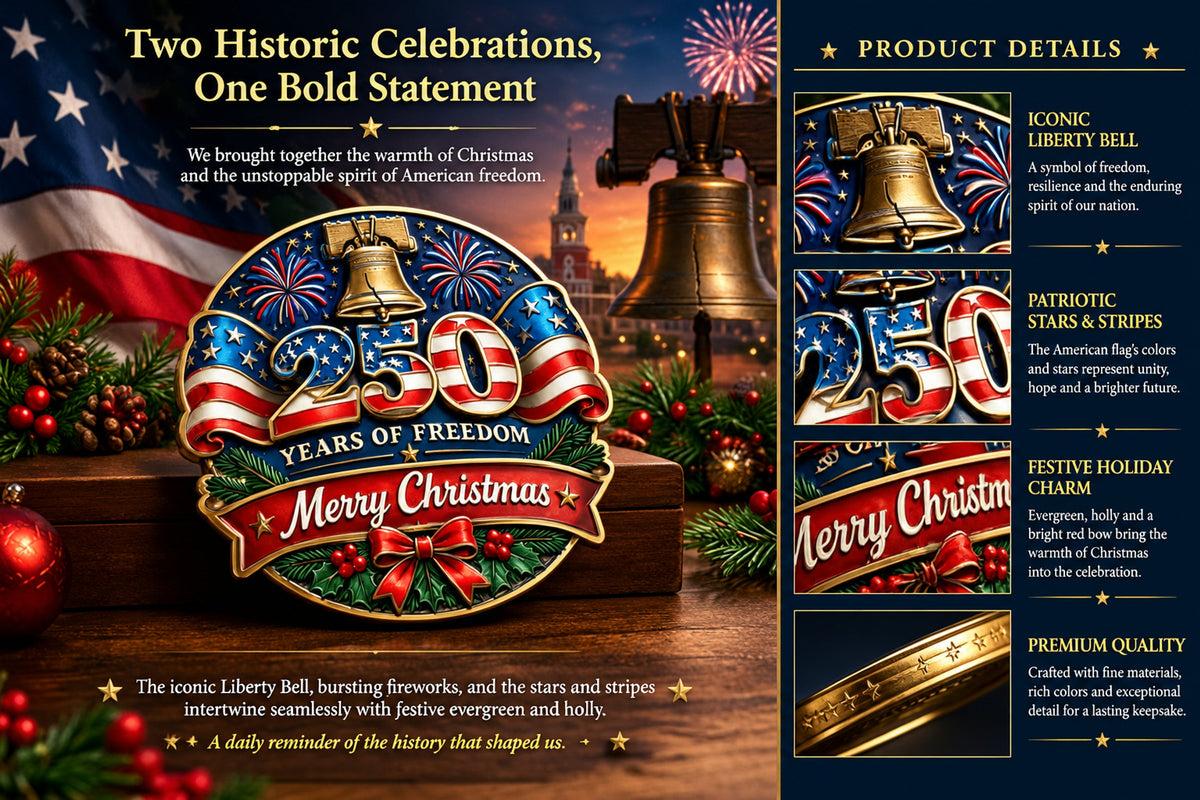 christmas amp 250th anniversary metal car decal landing 05