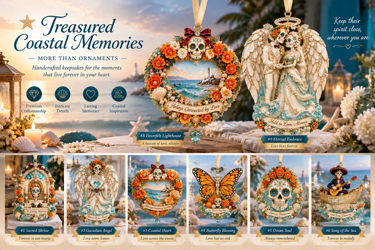 ocean day of the dead ornament love blooms beyond time landing 06