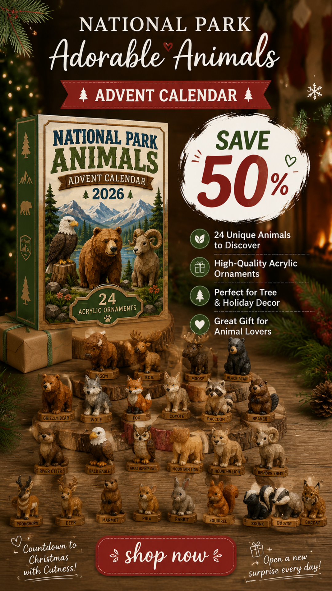 national park adorable animals advent calendar 2026 landing 02