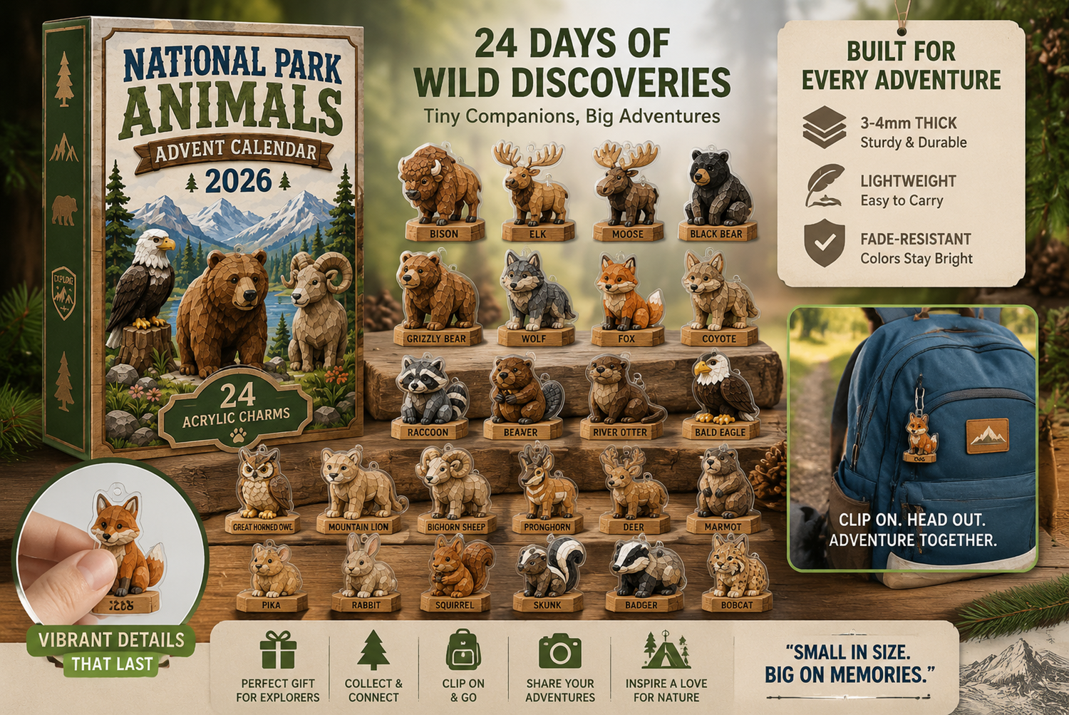 national park adorable animals advent calendar 2026 landing 06