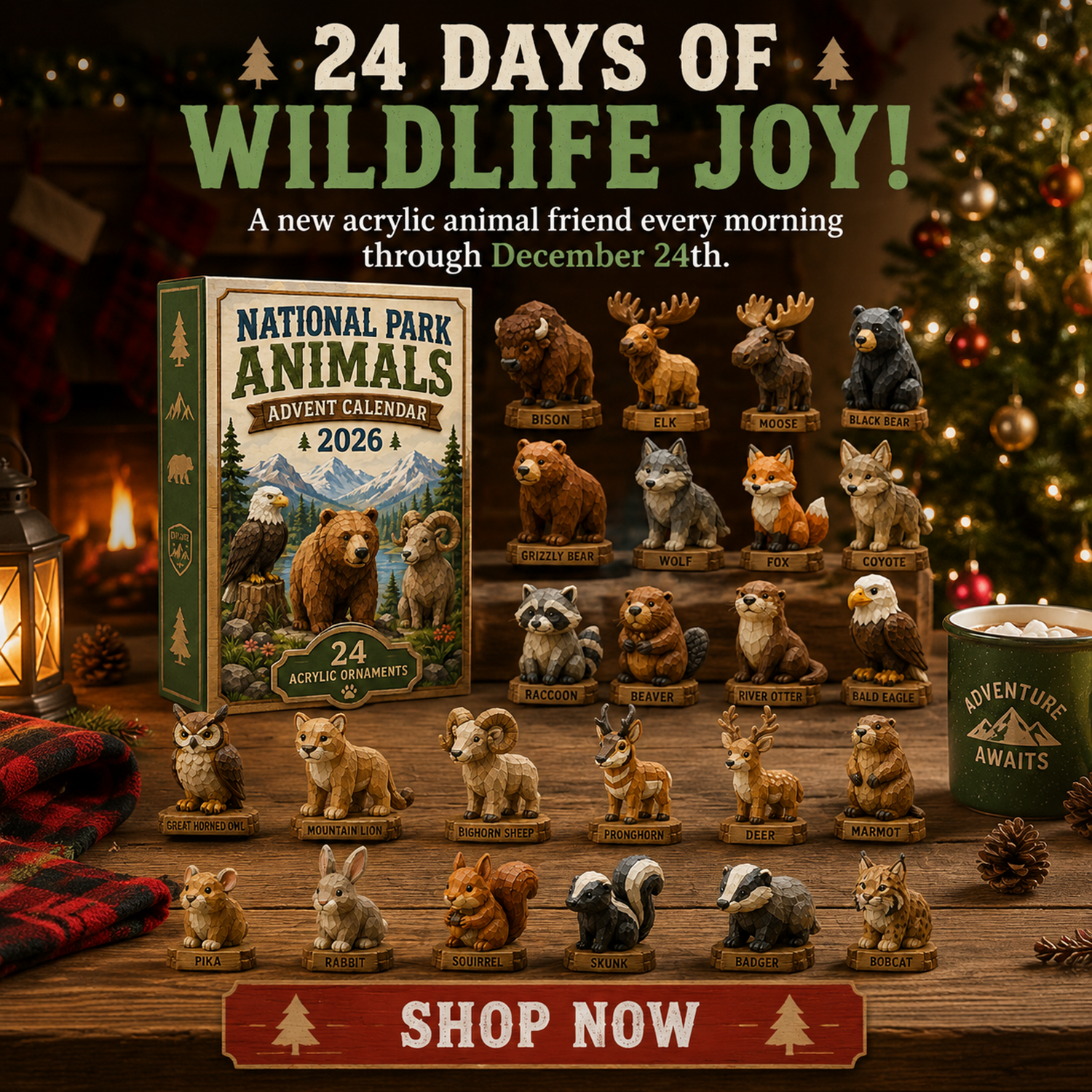 national park adorable animals advent calendar 2026 landing 09
