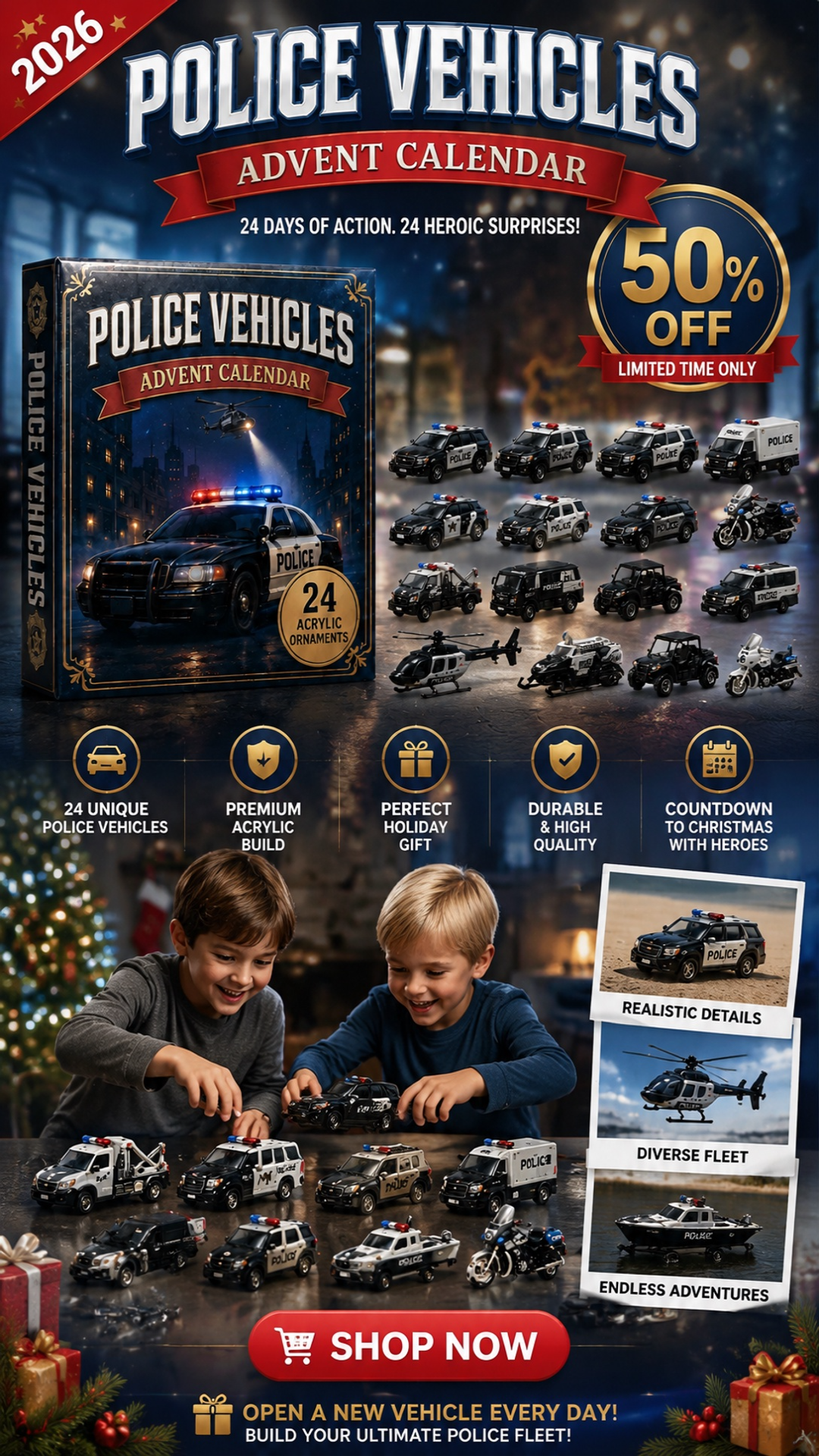 police vehicles fleet advent calendar 2026 landing 02
