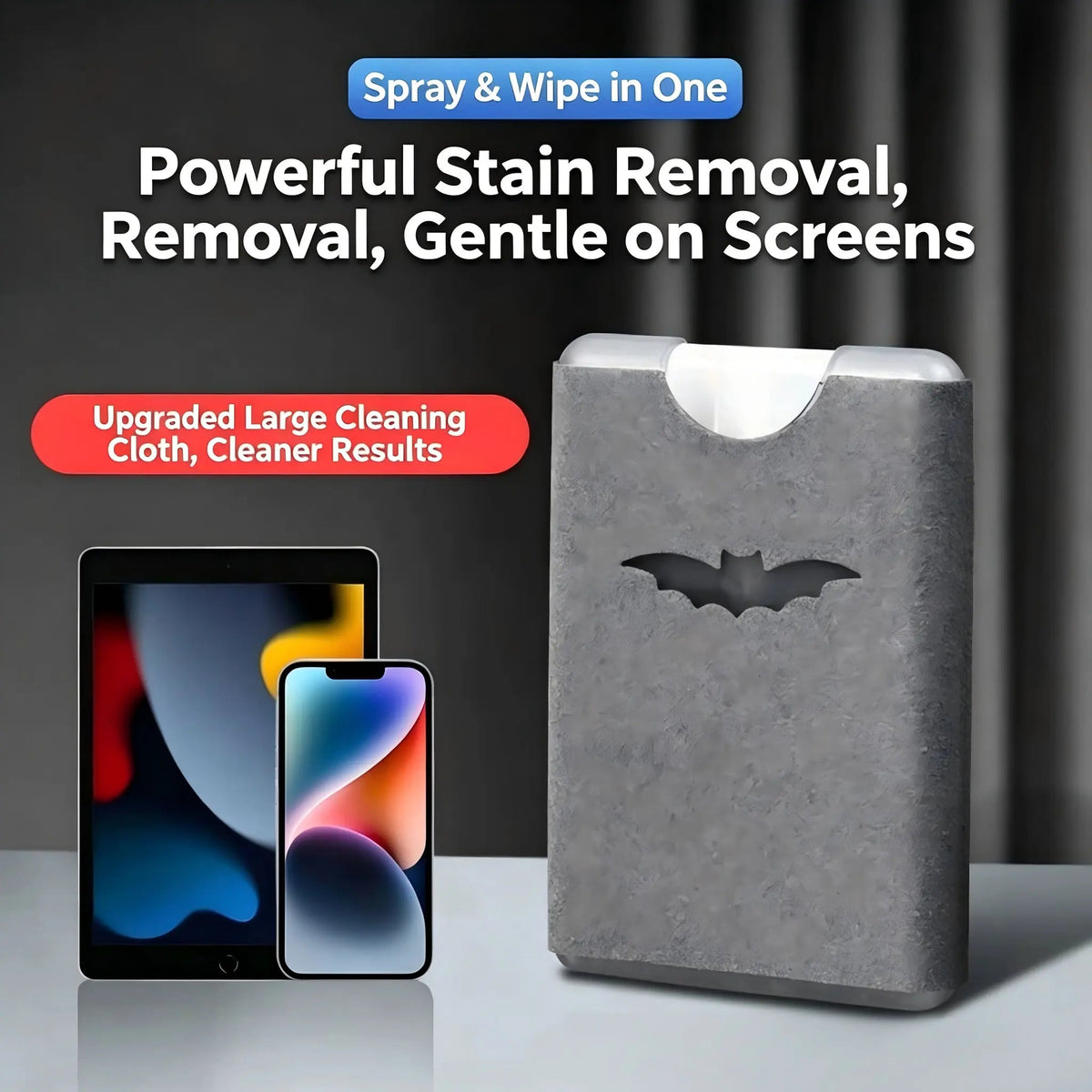 portable screen cleaner spray with microfiber cloth nano streak free cleaning landing 05