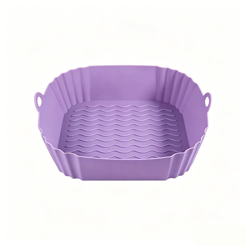 🔥High-Heat Silicone Air Fryer Baking Tray – Reusable Non-Stick Cooking Liner
