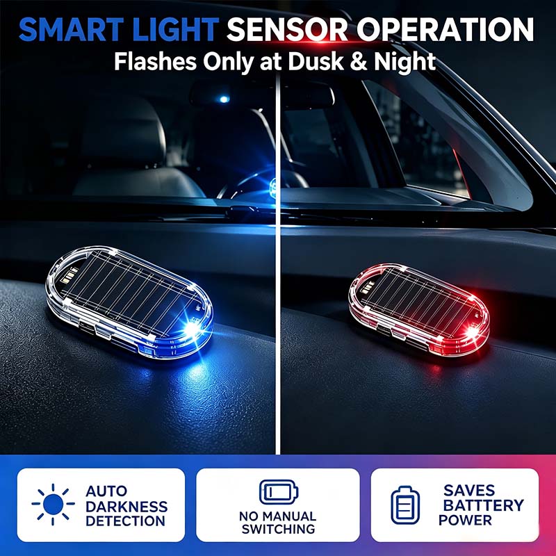 solar powered fake car alarm light auto light sensor led simulated security warning light%F0%9F%9A%A8 landing 06