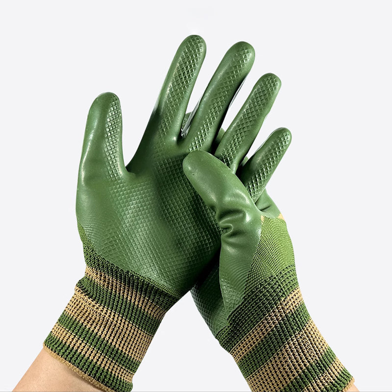 Rubber Coated Work Gloves with Knit Wrist Cuff