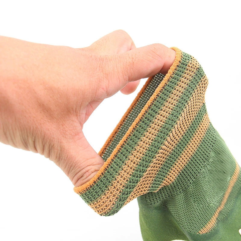 Rubber Coated Work Gloves with Knit Wrist Cuff