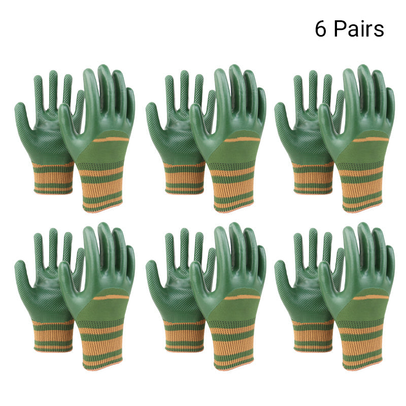 Rubber Coated Work Gloves with Knit Wrist Cuff