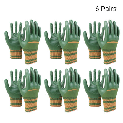 Rubber Coated Work Gloves with Knit Wrist Cuff