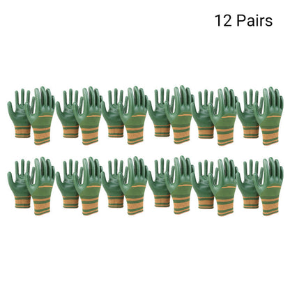 Rubber Coated Work Gloves with Knit Wrist Cuff