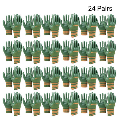 Rubber Coated Work Gloves with Knit Wrist Cuff