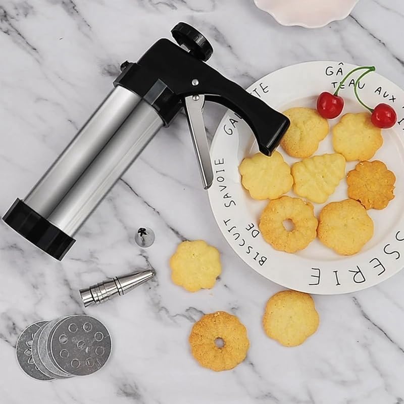 🔥HOT SALE 49% OFF🔥Stainless Steel Cookie Pres with 13 Discs & 8 Nozzles