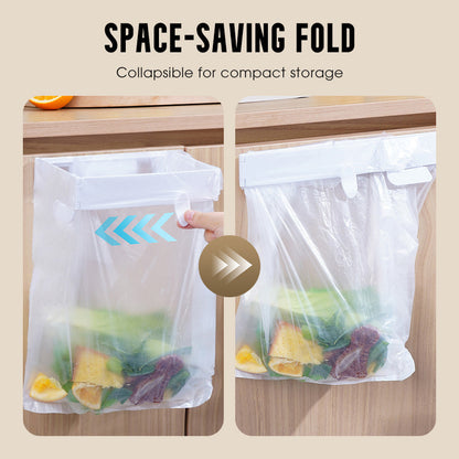 No-Drill Wall-Mounted Folding Trash Bag Holder