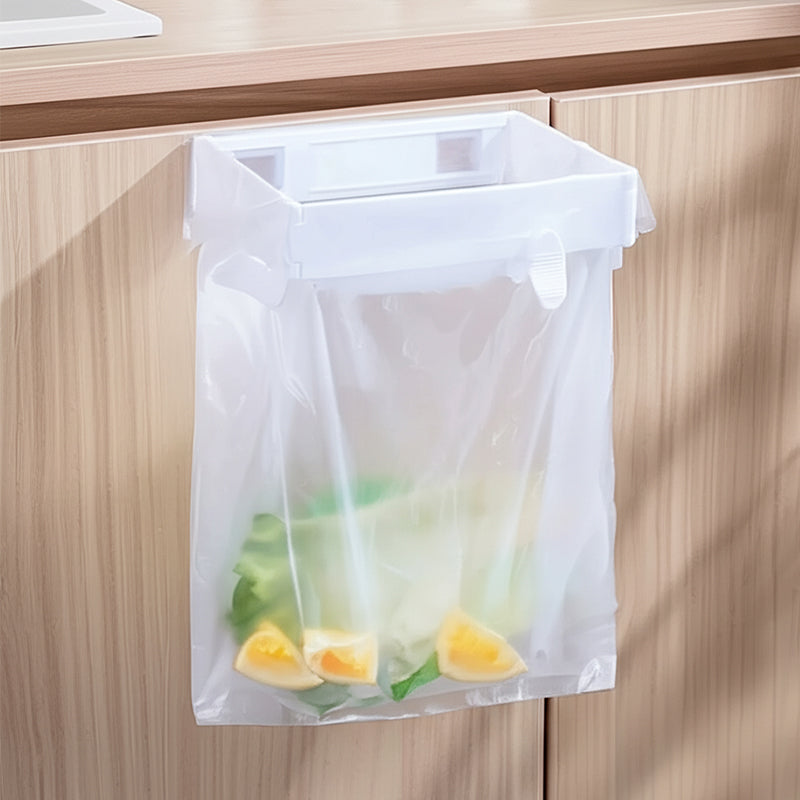 No-Drill Wall-Mounted Folding Trash Bag Holder