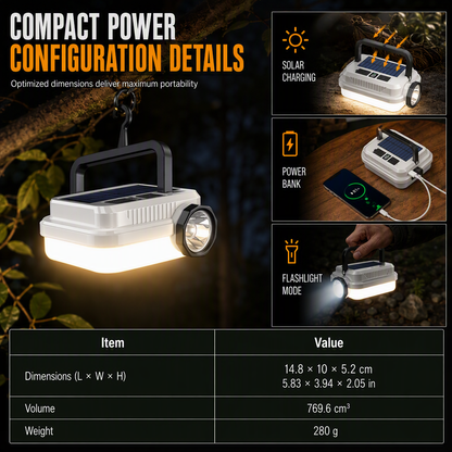 🏕️ LIMITED‑TIME 49% OFF! ☀️ Solar Rechargeable LED Camping Lantern – Weatherproof, Portable, Multi‑Use ✨