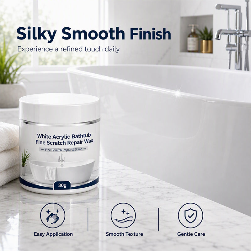 🔥Limited Time:Buy 1 Get 1 Free🔥White Acrylic Bathtub Fine Scratch Repair Wax