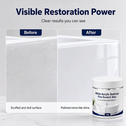 🔥Limited Time:Buy 1 Get 1 Free🔥White Acrylic Bathtub Fine Scratch Repair Wax