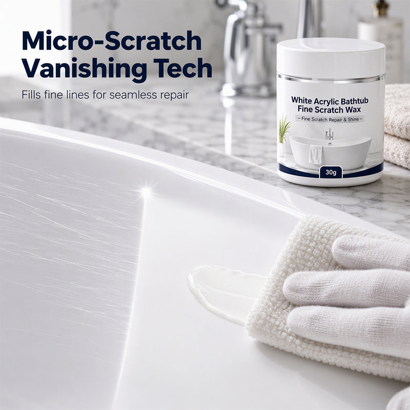 🔥Limited Time:Buy 1 Get 1 Free🔥White Acrylic Bathtub Fine Scratch Repair Wax
