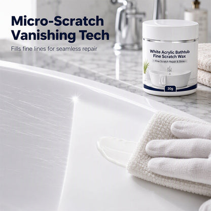 🔥Limited Time:Buy 1 Get 1 Free🔥White Acrylic Bathtub Fine Scratch Repair Wax