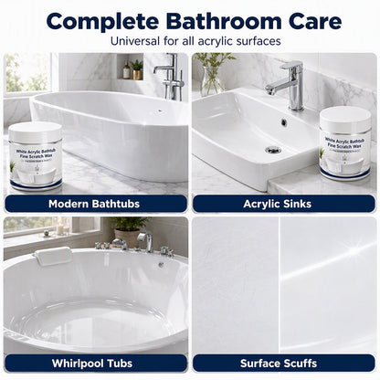 🔥Limited Time:Buy 1 Get 1 Free🔥White Acrylic Bathtub Fine Scratch Repair Wax