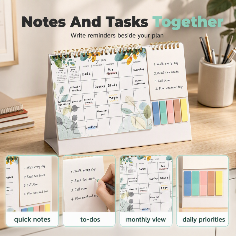 2027 creative desk calendar with sticky notes landing 03