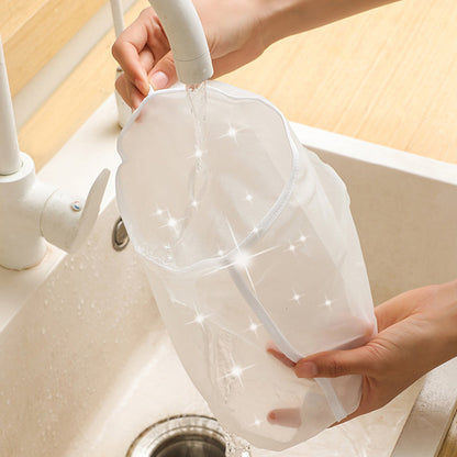 📢📢50% OFF !! ⏰No-Mess Fine Mesh Nylon Strain Bag – Reusable Food Filter Bag for Squeezing Vegetable Water, Straining Juice, Nut Milk & Dumpling Filling