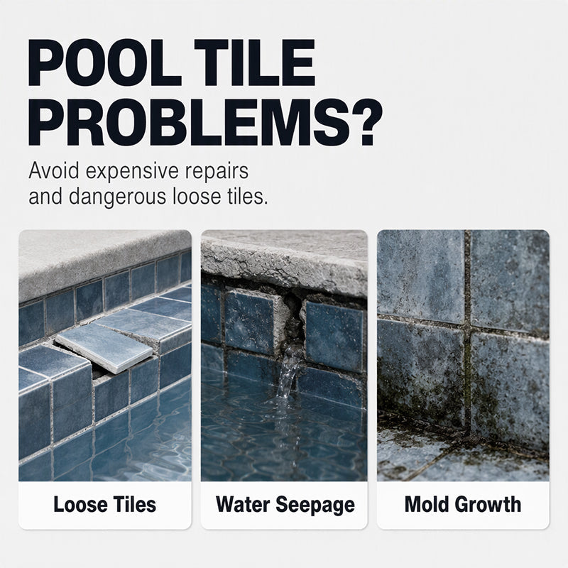 🥳2026 HOT SALE🥳💞50K+ SOLD!💦High Strength Underwater Pool Tile Adhesive🛠️