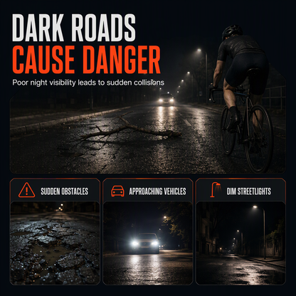 Bike Light Set | Bright Front Headlight & Rear Taillight for Night Riding