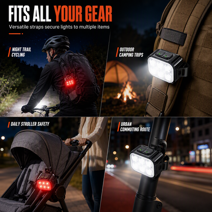 Bike Light Set | Bright Front Headlight & Rear Taillight for Night Riding
