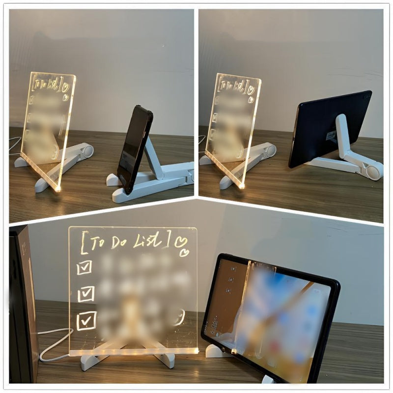Erasable Light-Up Acrylic Drawing Board with Stand