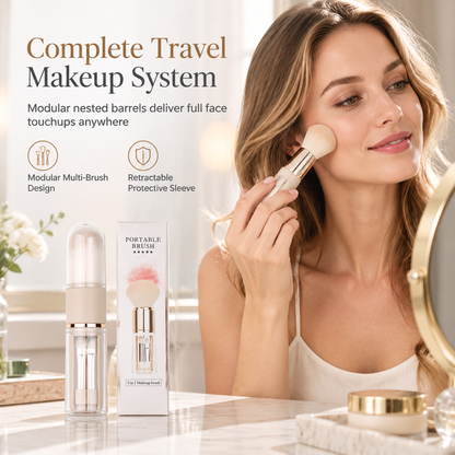 Portable Retractable Makeup Brush Set