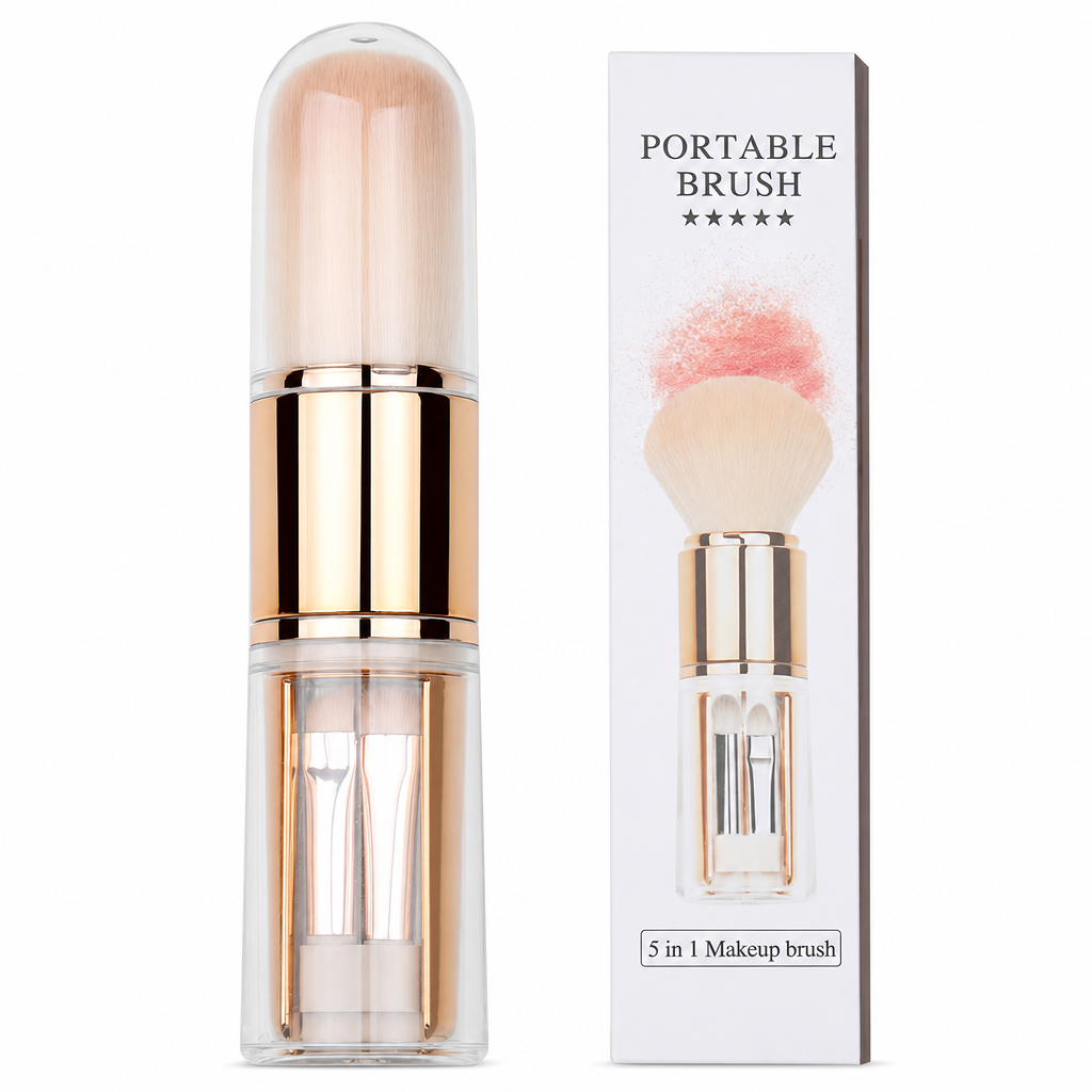 Portable Retractable Makeup Brush Set