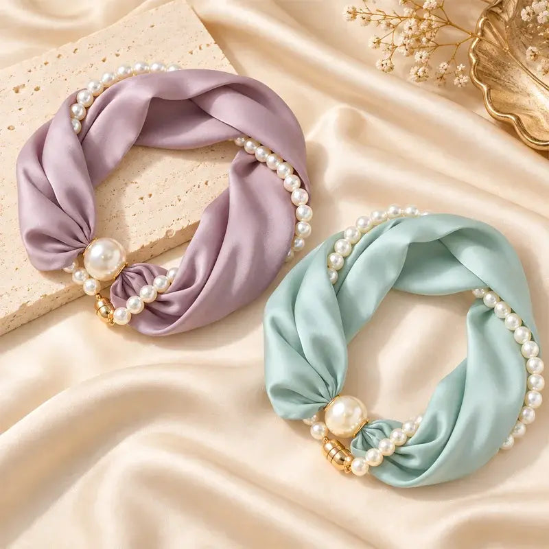🎁🎄Christmas Sale 60% OFF!💞50K+ SOLD!✨Pearl Scarf Necklace