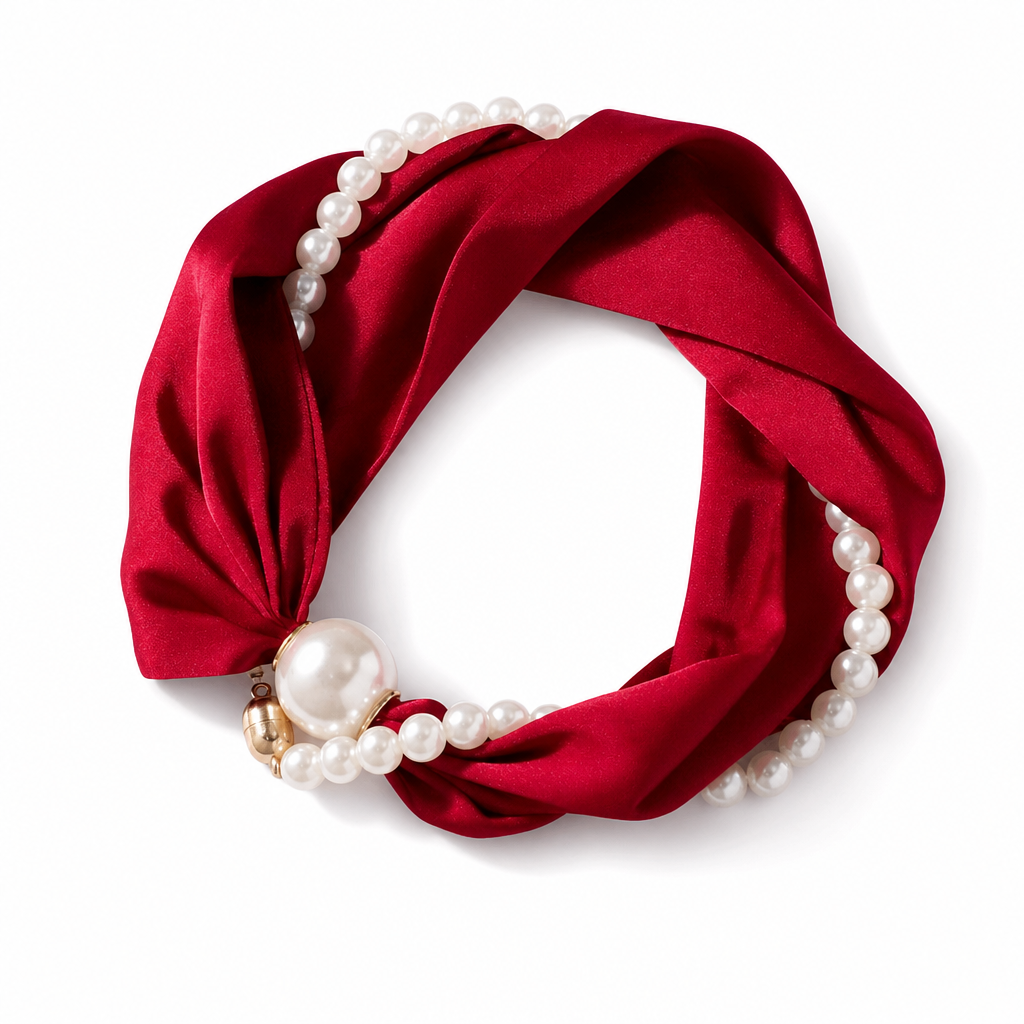 🎁🎄Christmas Sale 60% OFF!💞50K+ SOLD!✨Pearl Scarf Necklace