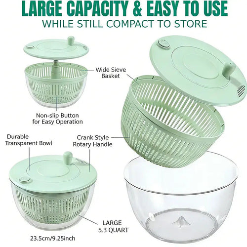 📢📢50% OFF !! ⏰Salad Spinner with Multi-Function Lid