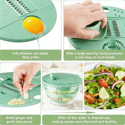📢📢50% OFF !! ⏰Salad Spinner with Multi-Function Lid