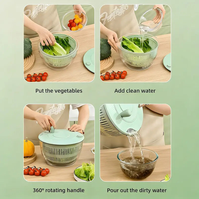 📢📢50% OFF !! ⏰Salad Spinner with Multi-Function Lid