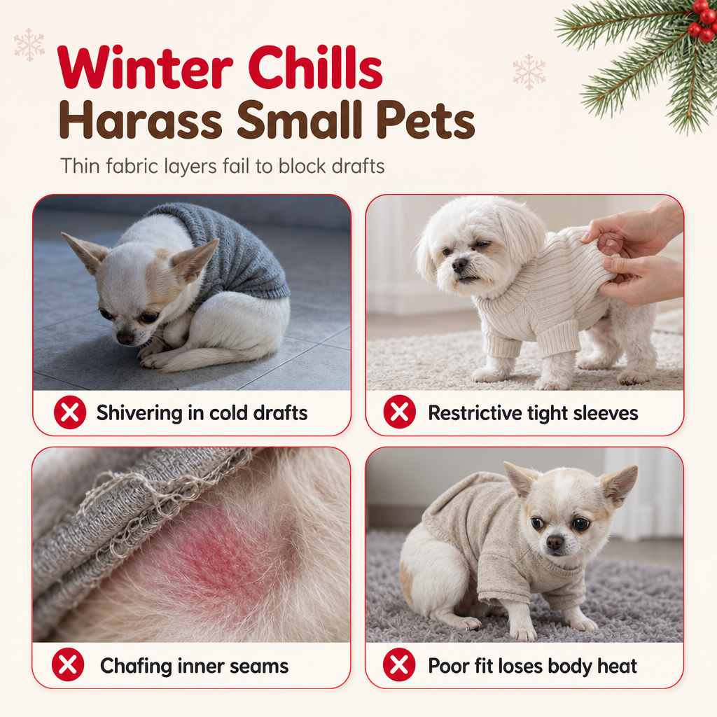 Warm Thickened Flannel Pet Jumpsuit Four Legged Christmas Reindeer Dog Clothes with Button Closure for Small Dogs and Cats
