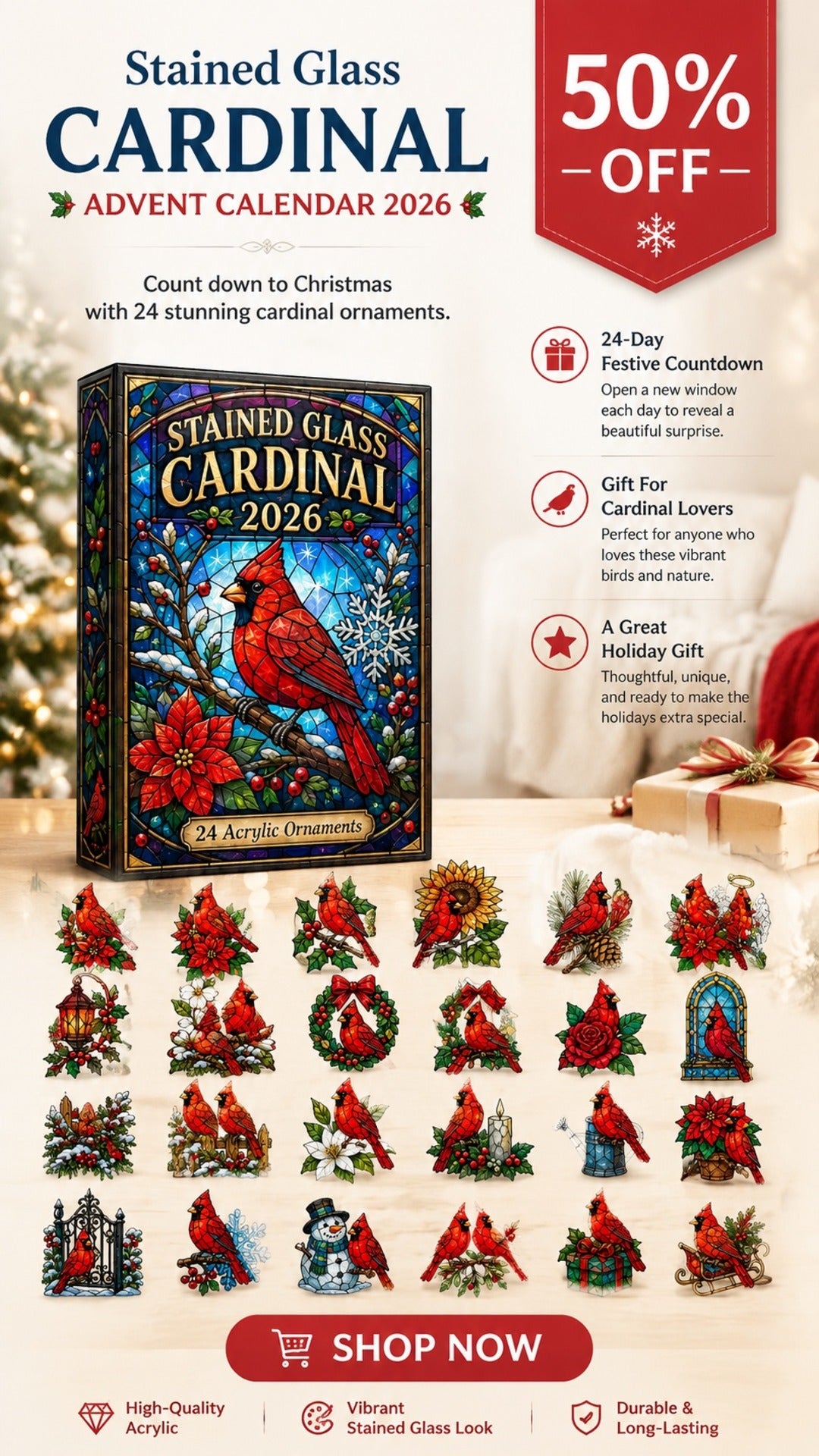 stained glass cardinal advent calendar landing 02
